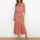 thumbnail image 1 of Vestido Vestido De Cóctel Sin Mangas Elegante Vestido De Ocasión Formal Moda Cuello Alto Ygjytge Rosa T M para Mujer, 1 of 8