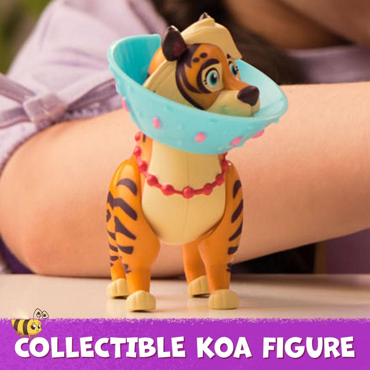 Vida la Véto, Coffret Koa est blessé avec figurine articulée Koa, un plâtre et une collerette, jouets pour filles et garçons à partir de 3 ans