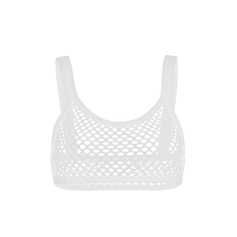 iiniim Womens See Through Bralette Vest Tank Tops Fishnet Bra Workout Yoga  Sheer Mesh Camisole Crop Top 