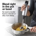 thumbnail image 3 of Hamilton Beach Immersion Hand Blender for Kitchen with Blending Wand, Whisk & Chopping Bowl, Silver, 3 of 8