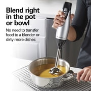 Hamilton Beach Immersion Hand Blender for Kitchen with Blending Wand, Whisk & Chopping Bowl, Silver