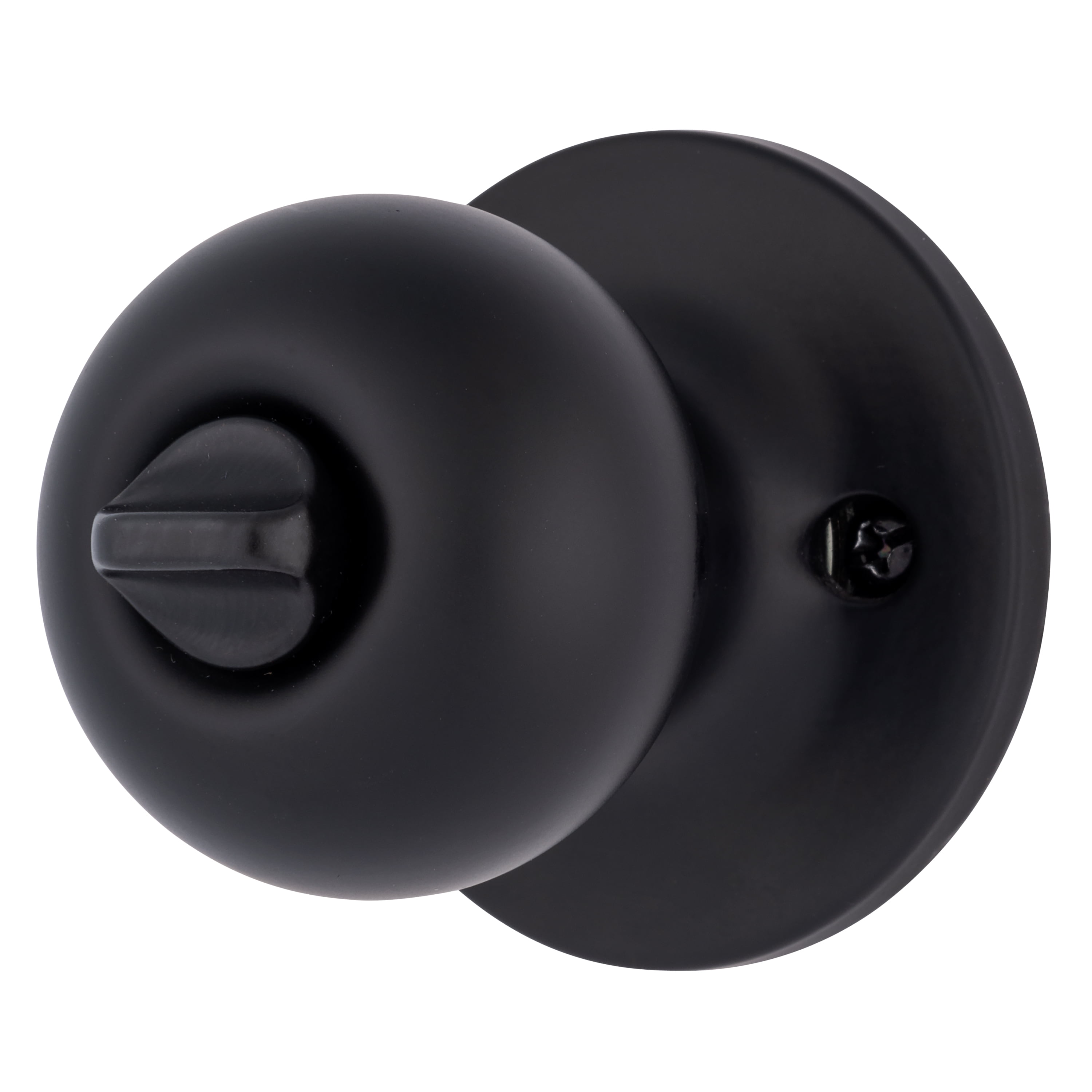 (2 pack) Brinks Keyed Entry Classic Ball Style Doorknob, Matte Black Finish