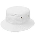 thumbnail image 5 of Bucket Hat for Men Women Unisex 100% Cotton Packable Foldable Summer Travel Beach Outdoor Fishing Hat - LXL White, 5 of 6