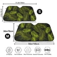 thumbnail image 3 of Kdxio Tropical Palm Leaves Fern Leaf Print Windshield Sun Shade,UV Rays and Sun Heat Protection,Sunshade for Car Windshield,Car Shade Front Windshield -, 3 of 6