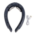 thumbnail image 1 of Ventilador de cuello sin aspas, recargable por USB, con refrigeración de 360 grados, portátil, con pantalla LED, para verano, exterior e interior, 1 of 15