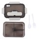 thumbnail image 1 of Cajas Bento con 3 Compartimentos Fiambrera Bento de Gran Capacidad de 1500 ml para Estudiantes Trabajadores Hogar Escuela Oficina Blanco, 1 of 14