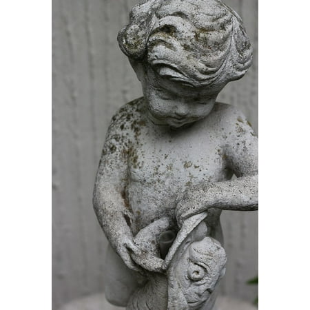 Child Sculpture - LAMINATED POSTER Child Stone Sculpture Children Sculpture Statue Poster Print 24 x 36