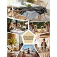 thumbnail image 5 of Marble Black Table Cloth, Gold Foil Ceramic Style Cracks Scratches Waterproof Tablecloth for Rectangle Tables, Reusable Washable Fabric Table Cover for Restaurant Kitchen Dining Tables 54"x108", 5 of 6