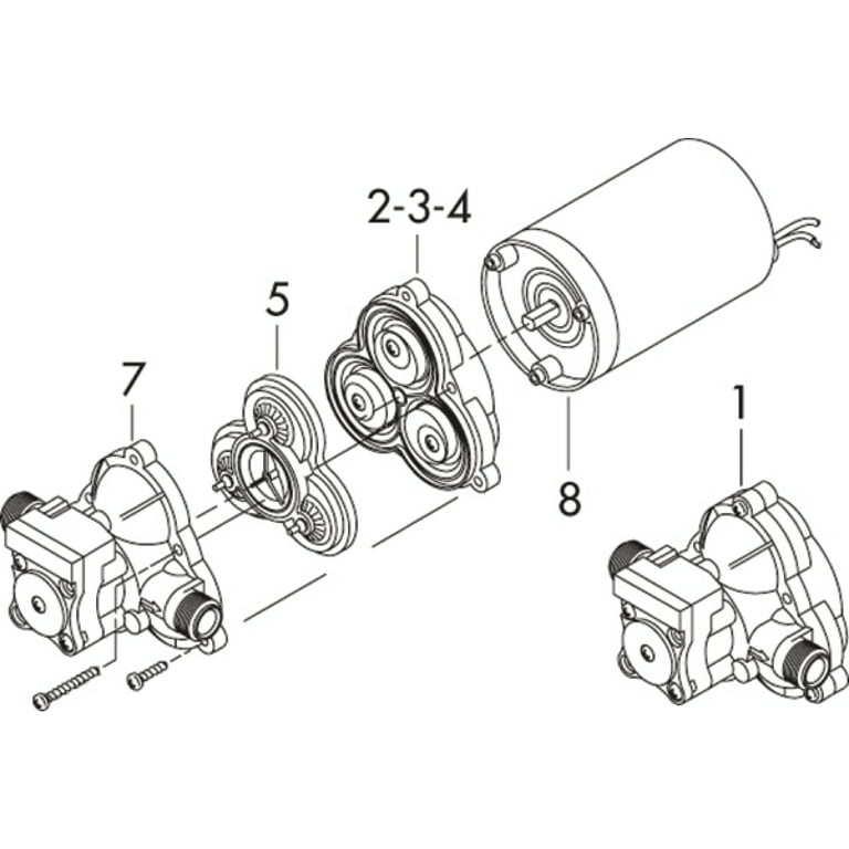 Shurflo 94-231-20 OEM Pump Upper Housing with Pressure