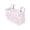 Pink, variant on Canvas Hanging Bedside Organizer with Hooks - Non-Sag Bed Storage Caddy with Water Bottle Holders for Bunk Bed, Bedroom Essentials