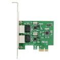 thumbnail image 4 of 2 RJ45 Port PCIe X1 Dual Gigabit Realtek 8111F+ ASM1082E Chipset Filter PCI-E Computer Lan Network Card 1000M, 4 of 6