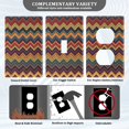 thumbnail image 3 of Yayeee Blank Wall Plate Cover 1-Gang 4.5"x2.7" Home Unused Decorative Outlet, Brown Geometric, 3 of 7