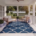 thumbnail image 4 of Safavieh Courtyard Becky Geometric Indoor/Outdoor Area Rug, Navy/Beige, 6'7" x 6'7" Square, 4 of 16