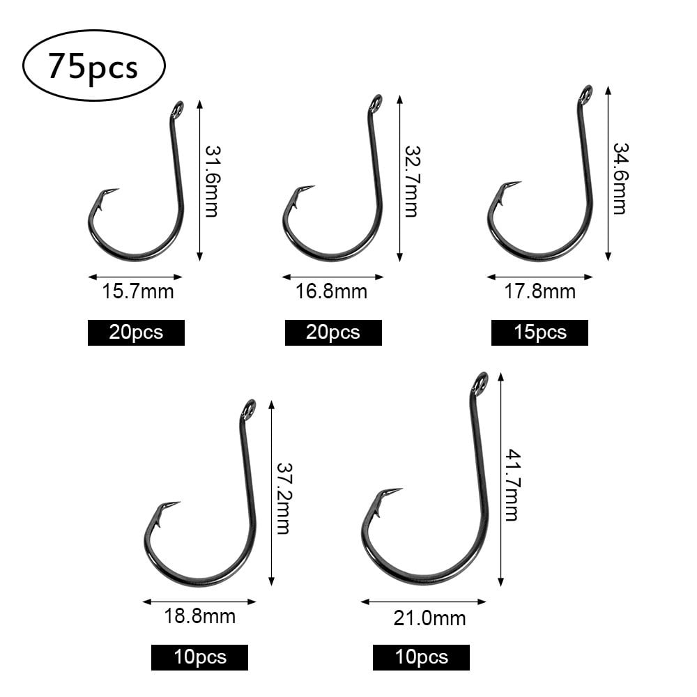 150 Piece Offset Circle Hooks Box