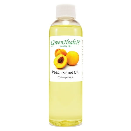 Peach Kernel Carrier Oil - 4 fl oz - Clear Plastic Bottle w/ Cap - GreenHealth