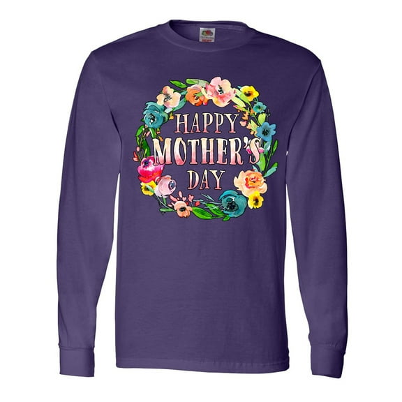 Inktastic Happy Mother's Day- flowers Long Sleeve T-Shirt