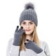 thumbnail image 2 of Conjunto de guantes de gorro de punto para mujer Excursión de esquí de invierno BANYUO Hogar, 2 of 5