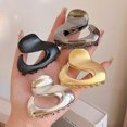 thumbnail image 4 of Women Hair Claw Solid Color Luxury Non-slip with Teeth Mini Size Hair Decoration Alloy Hollow Out Women Hair Clip Hair Styling Tool, 4 of 6