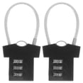 thumbnail image 1 of Shisuyan Combination Padlocks Black Zinc Alloy 2Pcs 3.0In X 1.5In X 0.4In, 1 of 9