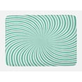 thumbnail image 1 of Stripes Bath Mat, Twisting Striped Pattern of Whirlpool Design Rays Monochromatic Effect, Plush Bathroom Decor Mat with Non Slip Backing, 29.5" X 17.5", Mint Green and Seafoam, by Ambesonne, 1 of 2