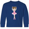 thumbnail image 3 of Inktastic Ballerina with Two Buns Long Sleeve Youth T-Shirt, 3 of 5