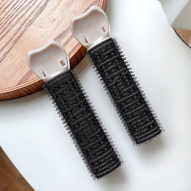 2 piezas de clip de pelo natural y esponjoso Bling Bling para dar volumen a la raíz del cabello color negro