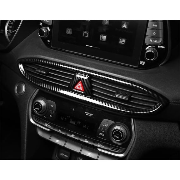 Acaigel Carbon Fiber Look Center Air Outlet Vent Cover Trim For Hyundai Santa Fe 2019-2022