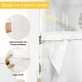 thumbnail image 3 of No Hook Shower Curtains with Snap-in Liner Set, Cartoon Farmhouse Waterproof Hotel Style Bathroom Shower Curtain, Cute Watercolor Cabin Animals Trees Breathable Mesh Top Bath Curtains 60''x72'', 3 of 9