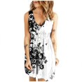 thumbnail image 1 of Mono de color estampado para mujer, falda corta, vestido sin mangas con cintura y hombros descubiertos sexy Fridja  hjkh2717, 1 of 4