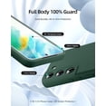 thumbnail image 2 of [3 in 1 for Samsung Galaxy S21 FE 5G Case, with Screen Protector, [Upgraded Enhanced Camera Protection][Microfiber Lining] Shockproof Liquid Silicone Phone Case. (Alpine Green), 2 of 6