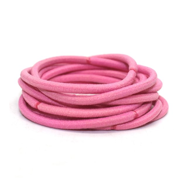 pitrice 10 Pièces Bandes de Cheveux Mélangés Extensible Réglable Décoratif Haute Élasticité Titulaire de Queue de Cheval de Protection Filles Accessoires Rose Foncé