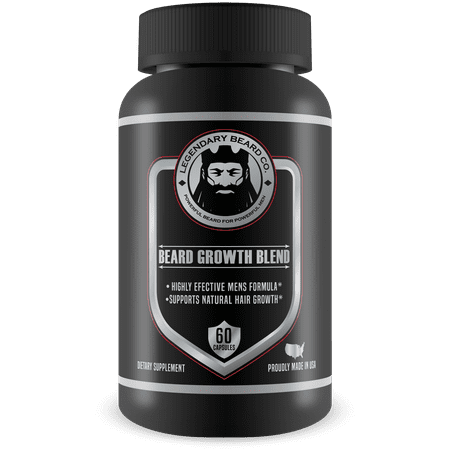 Legendary Beard Co. Beard Growth Blend - Highly Effective Mens Formula - Supports Natural Hair Growth