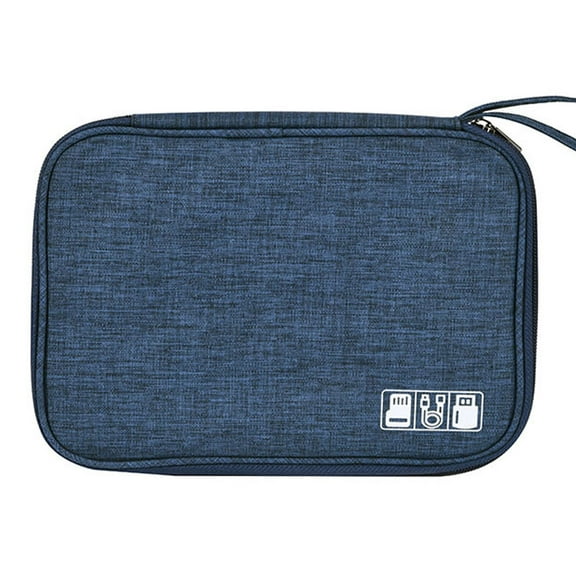 Electronic Organizer, Travel Cord Tech Organizer Case, Packing Essentials for Cable, Charger, Phone, USB, SD Cardblue