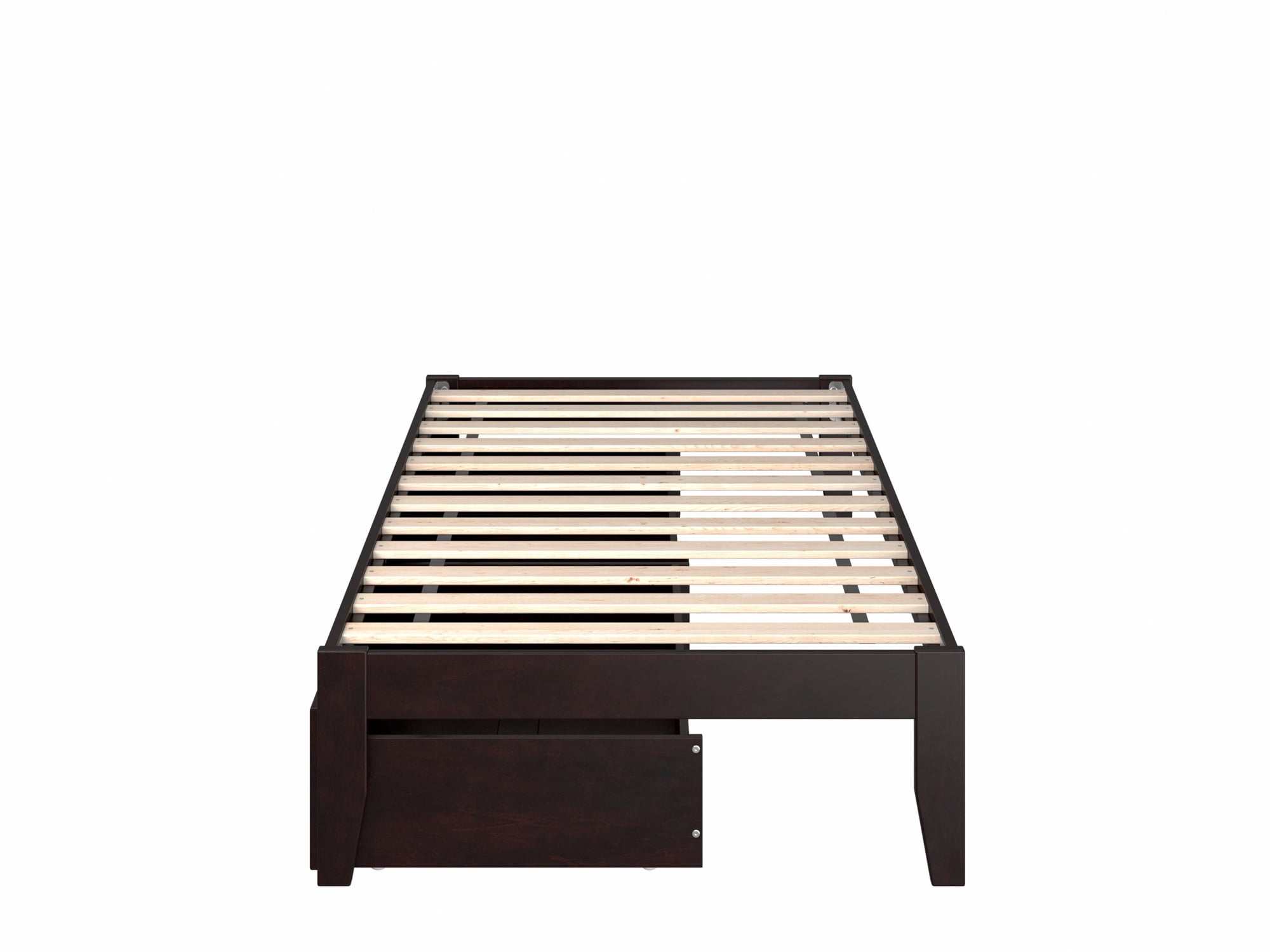 AFI Colorado 14" Twin Wood Platform Bed Frame with Set of 2 Storage Drawers, Espresso