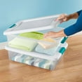 thumbnail image 4 of Sterilite 14968006 Latching Box, 32 qt Capacity, Plastic, Clear/White, 4 of 8