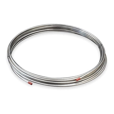 Stainless Steel Tubing Coil, Type 304-1/4" OD x 100 ft, .020 Wall