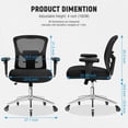 Heavy Duty Ergonomic Office Chair for Big and Tall Users, 600 lbs ...