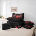 thumbnail image 5 of Ensemble de Literie Drum Kit 7 Pcs Lit en Sac Simple, Ensembles de Literie Instruments de Musique Moderne Rock Pop avec Couette, Rouge Noir, 5 of 5