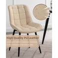 thumbnail image 6 of ALEAVIC Modern Elegant PU Leather Mesh Dining Chair, Set of 2, White, 6 of 10