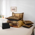 thumbnail image 6 of meiyoeat Jungle Animal Deer 7-Piece King Bedding For Boys,Rustic Farmhouse Cabin King Bed in a Bag For Kids,Black Reversible, 6 of 7