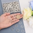 thumbnail image 3 of 1 Box 120Pcs 6Styles Tibetan Style Alloy Linking Rings Flower Linking Rings Chakra Sign Linking Rings for Necklace Dangle Earring Making Antique Silver, 3 of 5