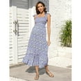 thumbnail image 2 of Women's Maternity Smocked Dress Sleeveless Spaghetti Strap Boho Dress Casual Summer Maxi Dress, 2 of 5
