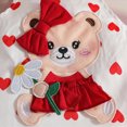 thumbnail image 4 of Gibobby Infant Newborn Baby Girls Clothes Soft Rompers 3 6 9 12 18 24Months 2T Long Sleeve Onesie Sleepwear Infant Baby Fall Winter Clothes(12-18 Months,Red), 4 of 9