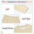 thumbnail image 4 of joogoo Beige 2 Piece Long Sleeve Tee and Pants Cotton Pajama Set 3T, 4 of 7