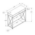thumbnail image 4 of JERFIT Modern Narrow Console Table with Shelves, Taupe Laminate Top & Black Metal X-Base, Accent Sofa Table for Entryway, Hallway, Living Room or Bedroom, 4 of 10