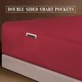 thumbnail image 4 of Elegant Comfort 1500 Series Bed Sheets All Around Elastic 18 - 24 Inches Deep Fitted Sheet - Extra Deep Pocket Sheets - California King Cream, 4 of 5