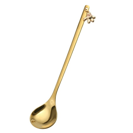 

Wovilon Spoons New Year Tableware Dessert Spoon Stirring Small Spoon New Year Gift Spoon