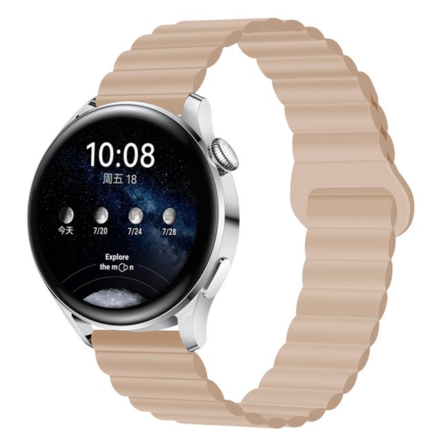 Adecuado para Huawei GT4/GT3/PRO Samsung watch4 correa de reloj de silicona de dos colores con bucle magnético de 20/22mm