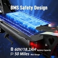 thumbnail image 3 of RD2 Electric Scooter Adult Off-Road 3600W Motor 45MPH Max Speed 50Miles Range 10.5 inch All-Terrain Tires with App, 3 of 11