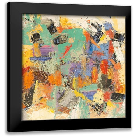 Lucas 12x12 Black Modern Framed Museum Art Print Titled - Rivoluzione colorata II (detail)